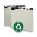 File Folders | Smead 50576 1/5-Cut Tab A to Z 8.5 in. x 11 in. Alphabetic Top Tab Indexed File Guide Set - Green (25/Set) image number 2