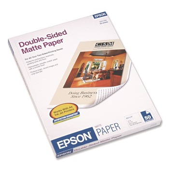 Epson S041568 9 mil 8.5 in. x 11 in. Premium Matte Presentation Paper - Matte Bright White (50/Pack)