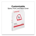 Binders | Universal UNV20702 0.5 in. Capacity 11 in. x 8.5 in. 3 Slant D-Rings View Binder - White image number 6