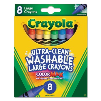 PRODUCTS | Crayola 523280 Ultra-Clean Washable Crayons - Large (8/Box)