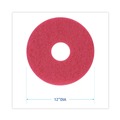 Just Launched | Boardwalk BWK4012RED 12 in. Diameter Buffing Floor Pads - Red (5/Carton) image number 2