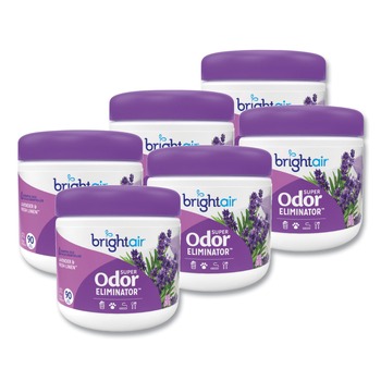  | BRIGHT Air 900014 14 oz. Jar Super Odor Eliminator - Purple, Lavender and Fresh Linen (6/Carton)
