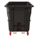 Trash & Waste Bins | Suncast Commercial RMTTHD200 2 cu. Yd. 2,300 lbs. Capacity Forkliftable Frame Heavy Duty Tilt Truck - Black/Red image number 4