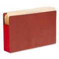 File Folders | Smead 74686 3.5 in. Expansion Legal Size Fully Lined 6.5 in. High Gussets Drop-Front End Tab File Pockets - Redrope/Red (10/Box) image number 4