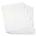 File Folders | Oxford 11314EE 11 in. x 8.5 in. 5-Tab Custom Label Tab Dividers with Self-Adhesive Tab Labels - White (25/Box) image number 0