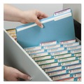 File Folders | Smead 14937 2 in. Expansion Colored Pressboard Folders with 2 SafeSHIELD Coated Fasteners - Letter Size/Blue (25/Box) image number 2