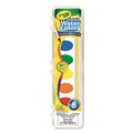 Watercolors | Crayola 530525 Washable Watercolor Paint Palette Tray - 8 Assorted Colors image number 0