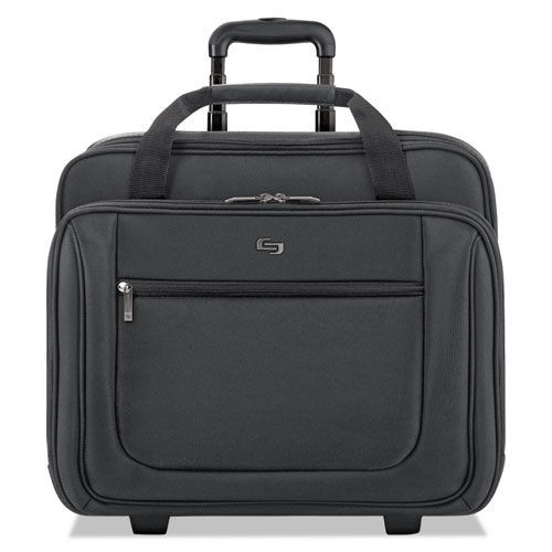 Office & Office Supplies | SOLO PT136-4 17.5 in. x 9 in. x 14 in. Polyester Classic Rolling Case Fits Devices Up to 17.3 in. - Black image number 0