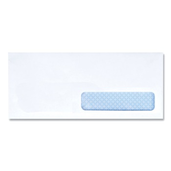 Universal UNV35215 4.13 in. x 9.5 in. 1 Window Commercial Flap Gummed Closure #10 Open-Side Security Tint Business Envelope - White (500/Box)