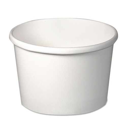 Food Trays, Containers, and Lids | SOLO HS4085-2050 8 oz. Flexstyle Double Poly Paper Containers - White (500/Carton) image number 0