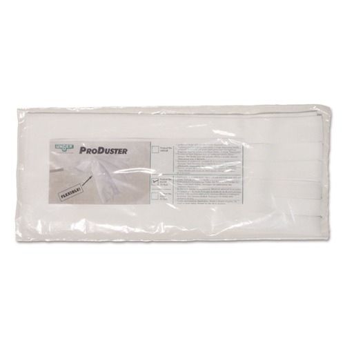 Cleaning Brushes | Unger DS50Y Polyester 7 in. x 18 in. ProDuster Disposable Replacement Sleeves - White (50/Pack) image number 0