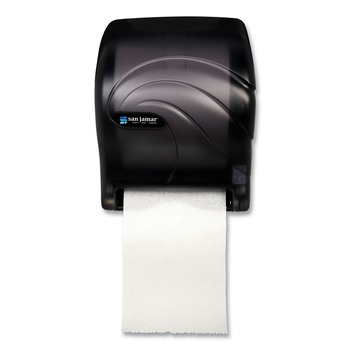 PAPER AND DISPENSERS | San Jamar T8090TBK 11.75 in. x 9.13 in. x 14.44 in. Tear-N-Dry Essence Touchless Towel Dispenser - Black Pearl
