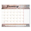 Bulletin Boards | AT-A-GLANCE 89702 12-Month (Jan to Dec): 2026 22 in. x 17 in. Marbled Stone Artwork Marbled Desk Pad - White/Multicolor Sheets, Clear Corners image number 0