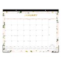 Bulletin Boards | Blue Sky BLS138198 22 in. x 17 in. 12-Month (Jan-Dec 2026) Day Designer Coming Up Roses Monthly Desk Pad Calendar - Cream/Blush Sheets image number 0