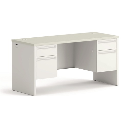 Office Desks & Workstations | HON H38852.B9.Q 60 in. x 24 in. x 29.5 in. 38000 Series Kneespace Credenza - Silver Mesh/Light Gray image number 0