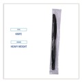 Cutlery | Boardwalk BWKKNIHWPPBIW Heavyweight Wrapped Polypropylene Knife - Black (1000/Carton) image number 4