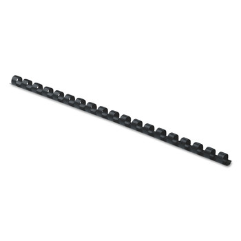 Fellowes Mfg Co. 52366 1/4 in. Diameter 20-Sheet Capacity Plastic Comb Bindings - Black (100/Pack)