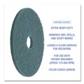  | Boardwalk BWK4019GRE 19 in. Diameter Heavy-Duty Scrubbing Floor Pads - Green (5/Carton) image number 4
