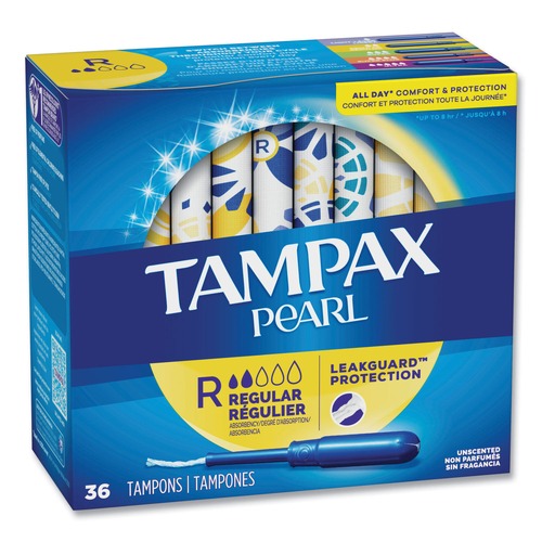 Skin Care & Hygiene | Tampax 71127 Regular Pearl Tampons (432/Carton) image number 0