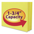 File Folders | Smead 73223 1.75 in. Expansion Colored File Pockets - Letter Size/Yellow image number 3