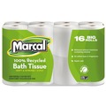 Toilet Paper | Marcal 16466 2 Ply Septic Safe 4 in. x 4 in. 100% Recycled Bath Tissues - White (16/Pack) image number 0