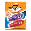 Just Launched | BIC WOMTP21 Wite-Out Mini Twist 0.2 in. x 314 in. Non-Refillable Correction Tape - Blue/Fuchsia Applicators (2/Pack) image number 0