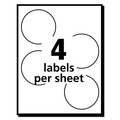 Stickers | Avery 05868 2 in. Diameter Printable Gold Foil Seals - Gold (4/Sheet, 11 Sheets/Pack) image number 3