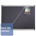Bulletin Boards | Quartet MB543A Prestige Plus 36 x 24 Magnetic Fabric Bulletin Boards - Gray Surface/Silver Aluminum Frame image number 4