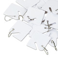 Label & Badge Holders | PM Company 04983 1.63 in. x 1.5 in. Replacement Slotted Key Cabinet Tags - White (20/Pack) image number 2