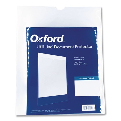 Sheet Protectors | Oxford 65012EE Utili-Jac 9 in. x 12 in. Heavy-Duty Plastic Envelopes - Clear (50/Box) image number 0