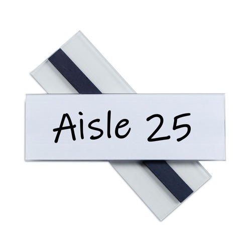 Labels | C-Line 87820 6 in. x 2 in. Side Load Magnetic Label Holders - Clear (10/Pack) image number 0