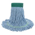  | Boardwalk BWK502BLCT 5 in. Headband Super Loop Cotton/Synthetic Fiber Wet Mop Head - Medium , Blue (12/Carton) image number 0