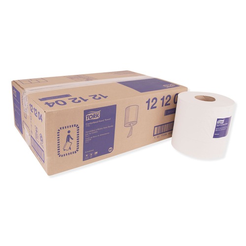 Paper Towels and Napkins | Tork 121204 Centerfeed 7.6 x 11.8 2-Ply Hand Towel - White (6/Carton) image number 0