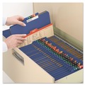 File Folders | Smead 14096 8 SafeSHIELD Fasteners 3 Dividers Letter Size Eight-Section Pressboard Top Tab Classification Folders - Dark Blue (10/Box) image number 6