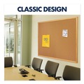  | Quartet 303 36 in. x 24 in. Classic Series Cork Bulletin Board - Tan Surface, Oak Fiberboard Frame image number 6