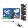 Washable Markers | EXPO 82001A Low-Odor Bullet Tip Dry-Erase Marker - Medium/Black (1-Dozen) image number 0