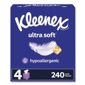 Paper Towels and Napkins | Kleenex 54308 Ultra Soft 3-Ply Facial Tissue - White (12/Carton) image number 1