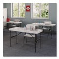 Office Chairs | Iceberg 64003 Rough n Ready 15.25 in. Seat Height Supports Up to 350 lbs. Commercial Folding Chair - Platinum Seat/Back, Black Base image number 8