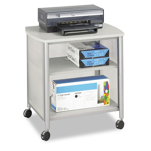 Office Desks & Workstations | Safco 1857GR 26.25 in. x 21 in. x 26.5 in. 100 lb Capacity Impromptu 3-Shelf Deskside Machine Stand - Gray image number 0