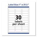 Labels | Avery 08160 1 in. x 2.63 in. Easy Peel Address Labels with Sure Feed Technology for Inkjet Printers - White (30/Sheet, 25 Sheets/Pack) image number 6