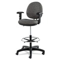 Just Launched | Alera ALEIN4641 Interval Series 23.93 in. to 34.53 in. Seat Height Swivel Task Stool - Graphite Gray image number 4