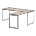 Office Desks & Workstations | Alera ALELSRT24GR Open Office Series 23-3/8 in. x 28-1/2 in. Fully Adjustable O-Leg Return Base - Silver image number 8