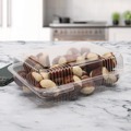 Food Trays, Containers, and Lids | Dart C40UT1 StayLock 6.81 in. x 9.4 in. x 3.1 in. Oblong Plastic Hinged Lid Containers - Clear (250/Carton) image number 4
