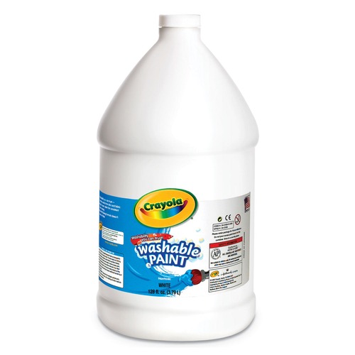 Arts & Crafts Supplies | Crayola 542128053 1 gal. Bottle Washable Paint - White image number 0