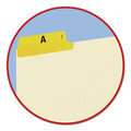 File Folders | Smead 50180 1/5-Cut Tab A to Z 8.5 in. x 11 in. Alphabetic Top Tab Indexed File Guide Set - Manila (25/Set) image number 4