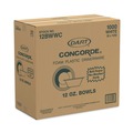 Bowls and Plates | Dart 12BWWC 12 oz. Concorde Non-Laminated Foam Bowl - White (8 Packs/Carton) image number 2