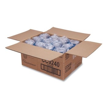 WNA WNA CC9240 9 oz. Classic Crystal Fluted Squat Plastic Tumblers - Clear (240/Carton)