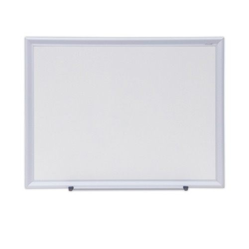 White Boards | Universal UNV44618 24 in. x 18 in. Deluxe Melamine Dry Erase Board - White Surface, Aluminum Frame image number 0