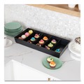 Breakroom Supplies | Mind Reader SNACKORGT-BLK 12 in. x 24 in. x 3.25 in. 5-Compartment Anchor Collection Snack Organizer - Black image number 4