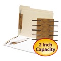 Binders & Binding Supplies | Smead 68215 2 in. Capacity 2.75 in. Center to Center Reinforced Self-Adhesive Two-Prong Fastener Set - Brown (100/Box) image number 1